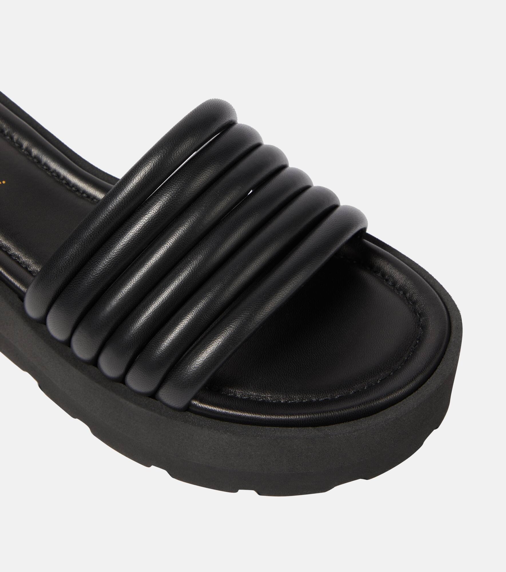 Leather platform sandals - 6