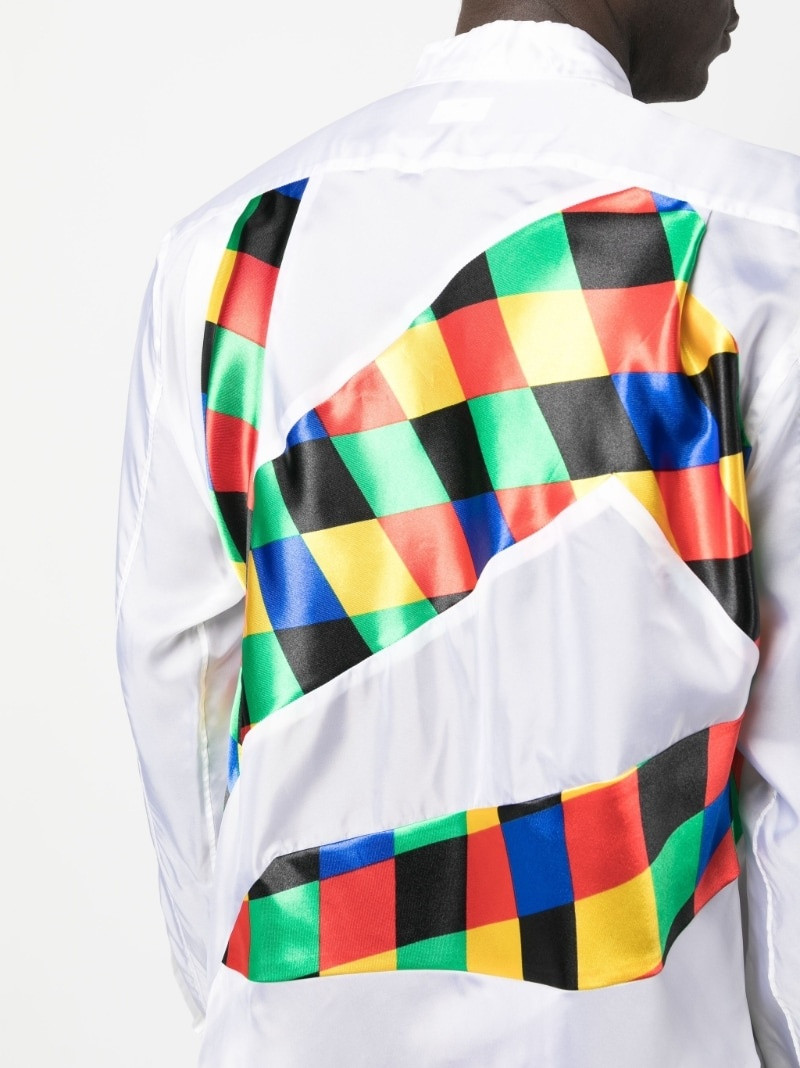 patchwork-detail long-sleeve shirt 5