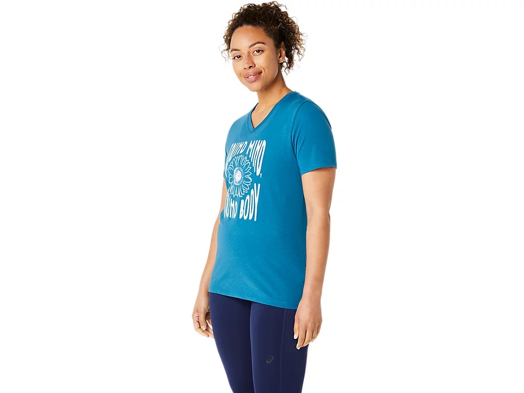 WOMEN'S SUNFLOWER SLOGAN V-NECK - 4