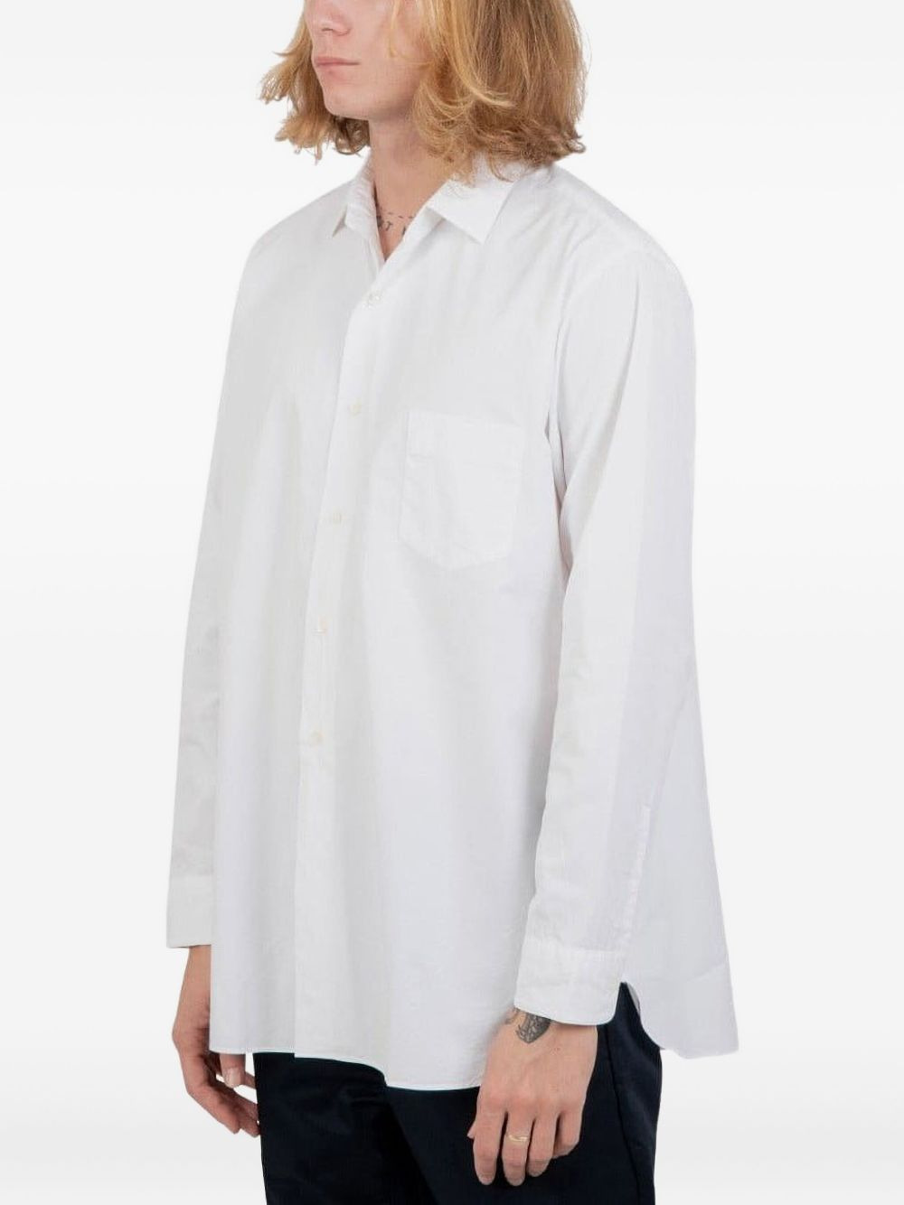 classic-collar cotton shirt - 2