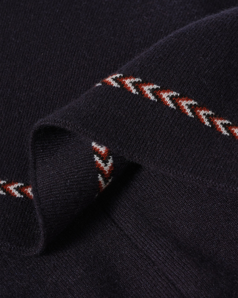 Hawk Dark Navy Cashmere Poncho 6