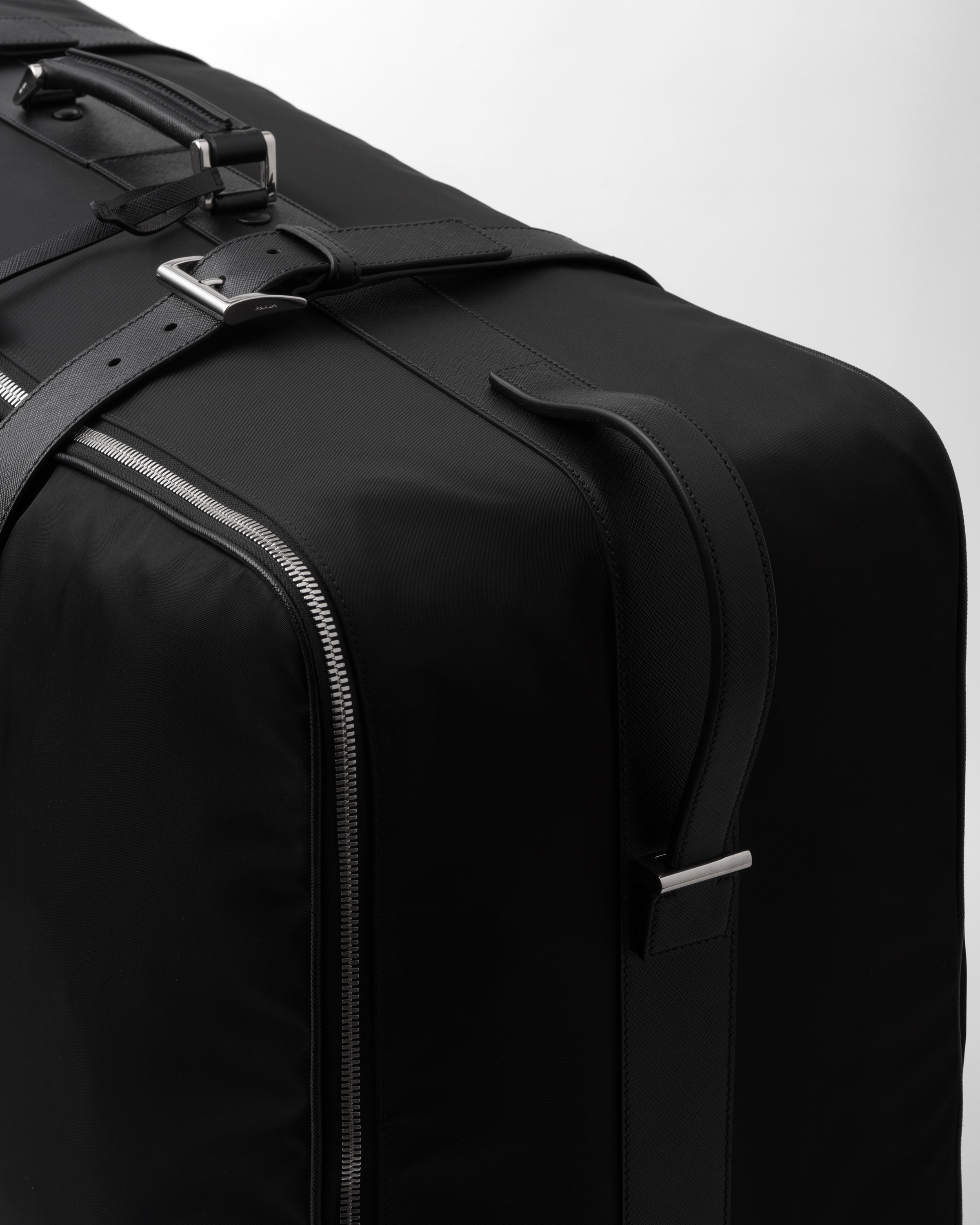 Re-Nylon and Saffiano leather suitcase - 5