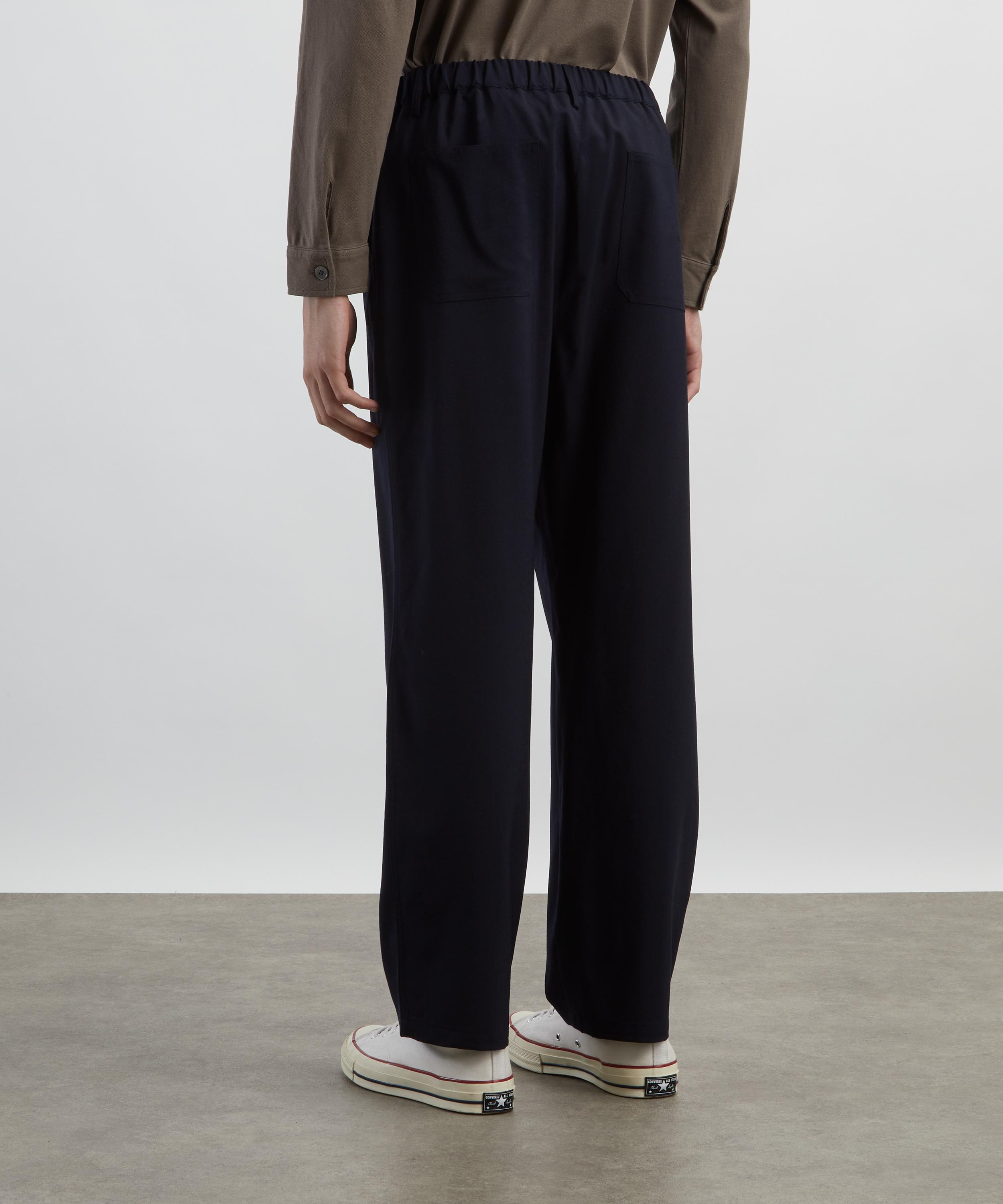 Dark Navy Wool Easy Trousers - 4