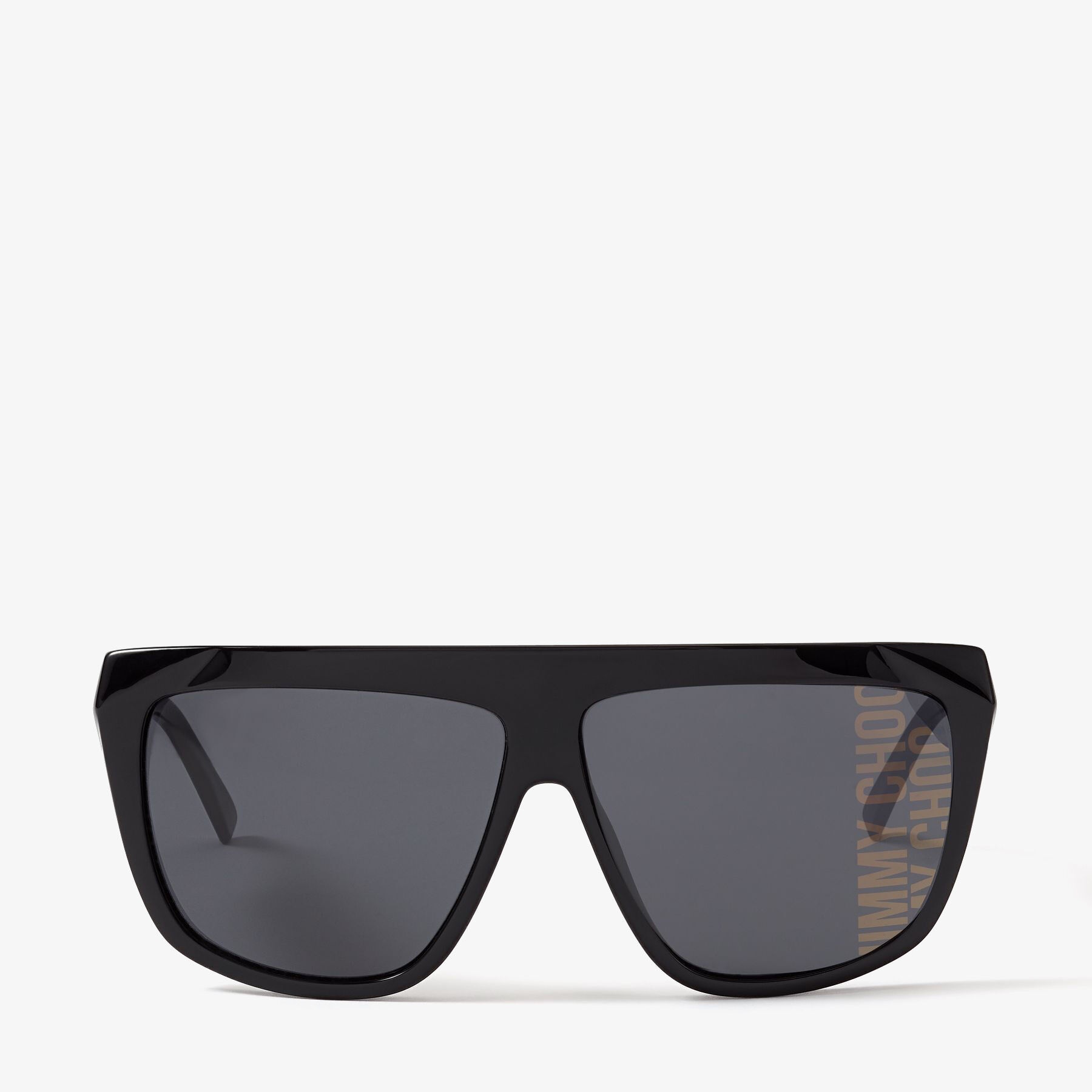 Duane
Black Square-Frame Sunglasses with Printed Jimmy Choo Logo on Lense - 1