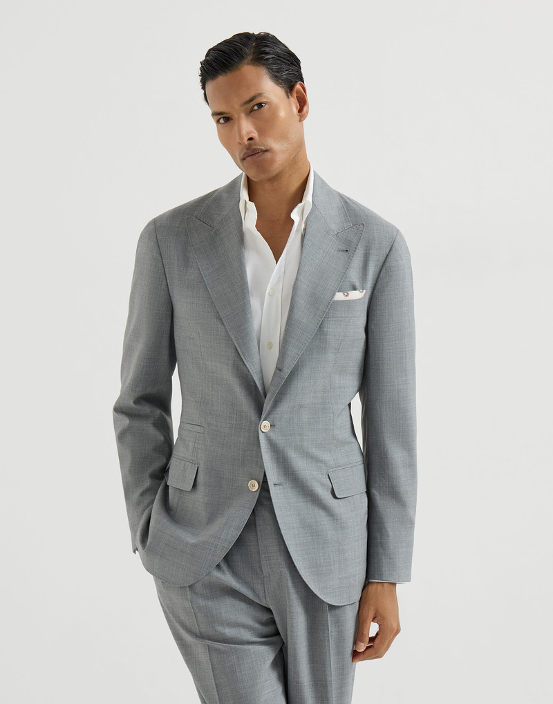 Virgin wool fresco deconstructed blazer with peak lapels 2