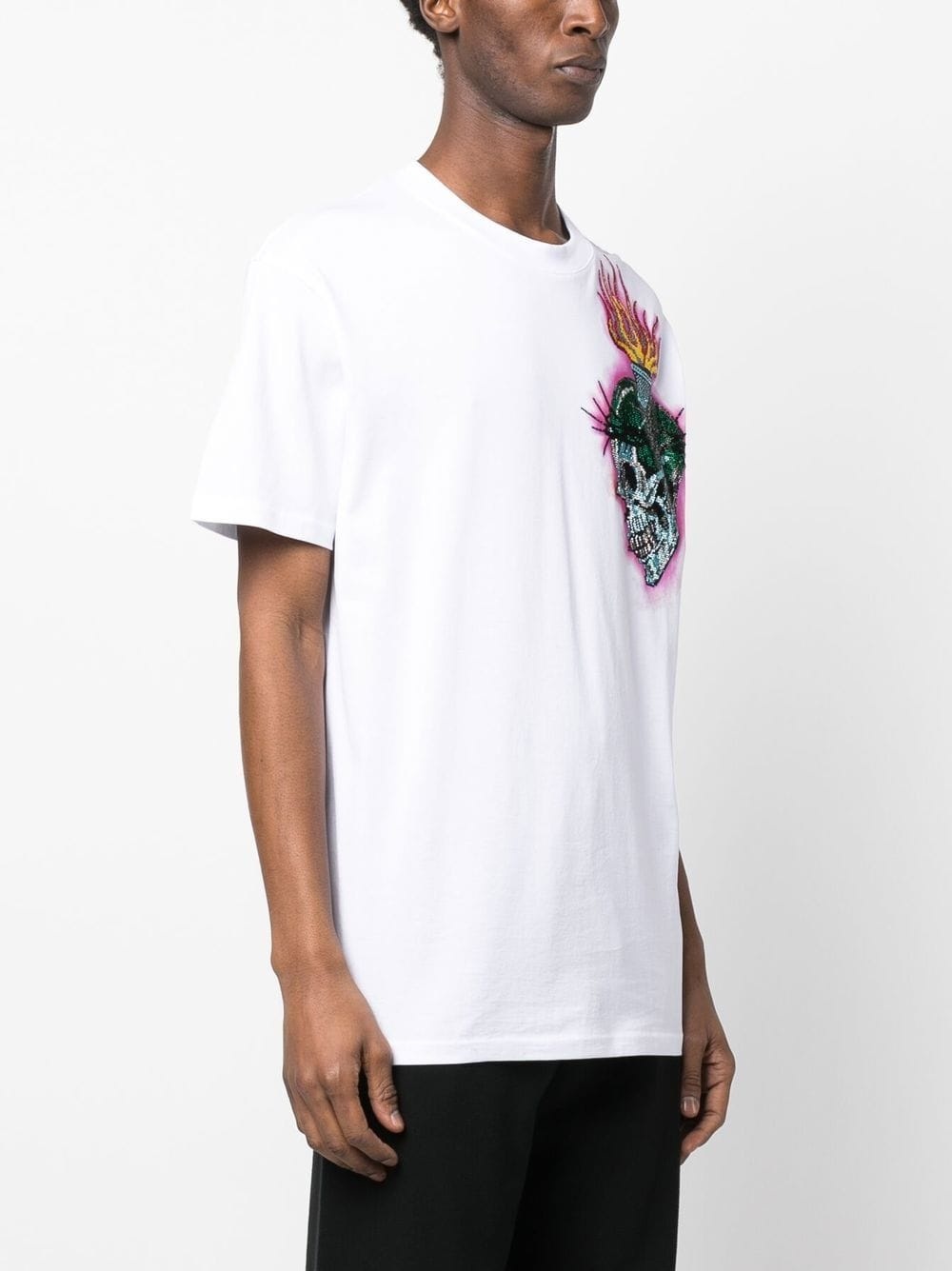 tattoo-print detail T-shirt