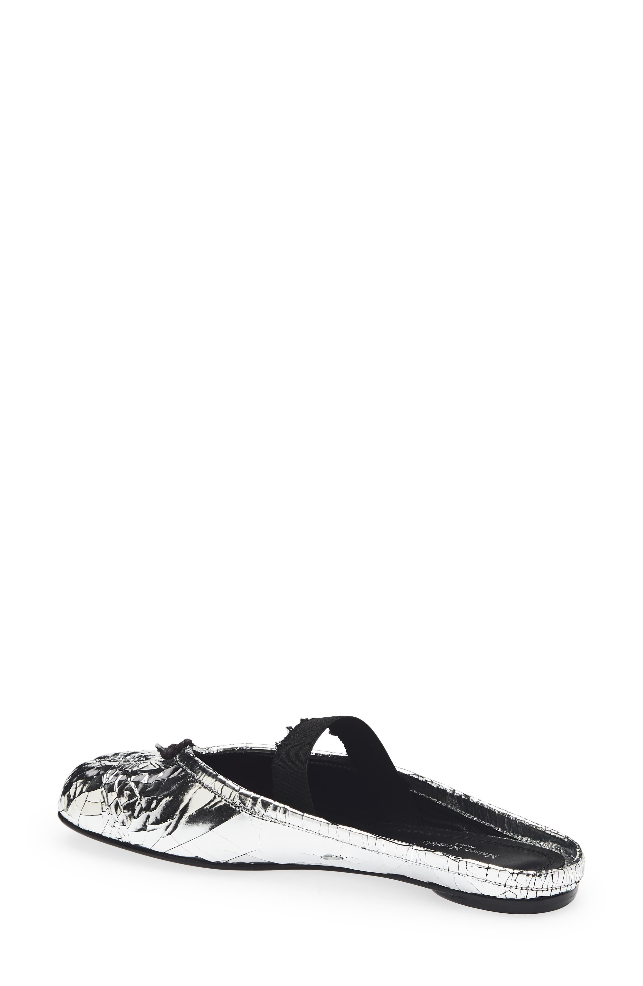 Maison Margiela Tabi Ballerina Mary Jane Mule in Silver/Black at Nordstrom - 2