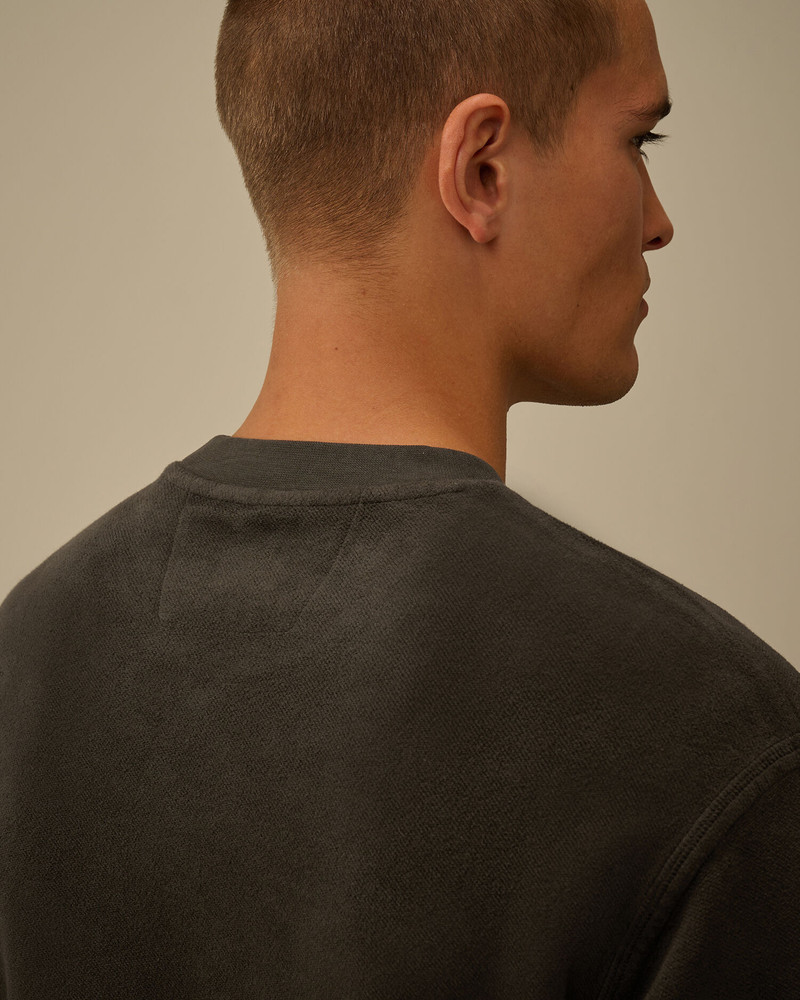 Brushed Emerized Diagonal Fleece Crewneck Sweatshirt 6