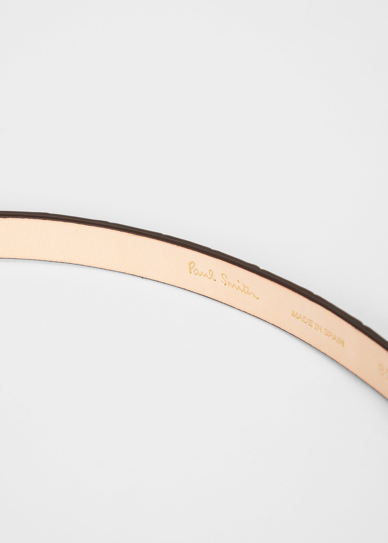 Women's Brown Leather Croc Belt Paul Smith 5