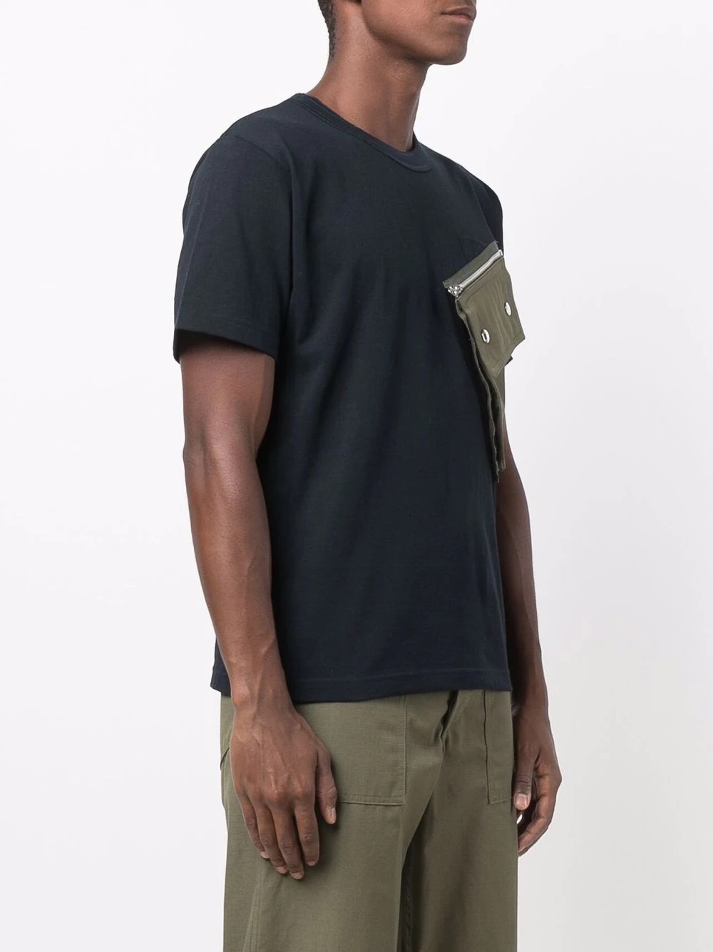 oversize flap pocket crew-neck T-shirt - 3