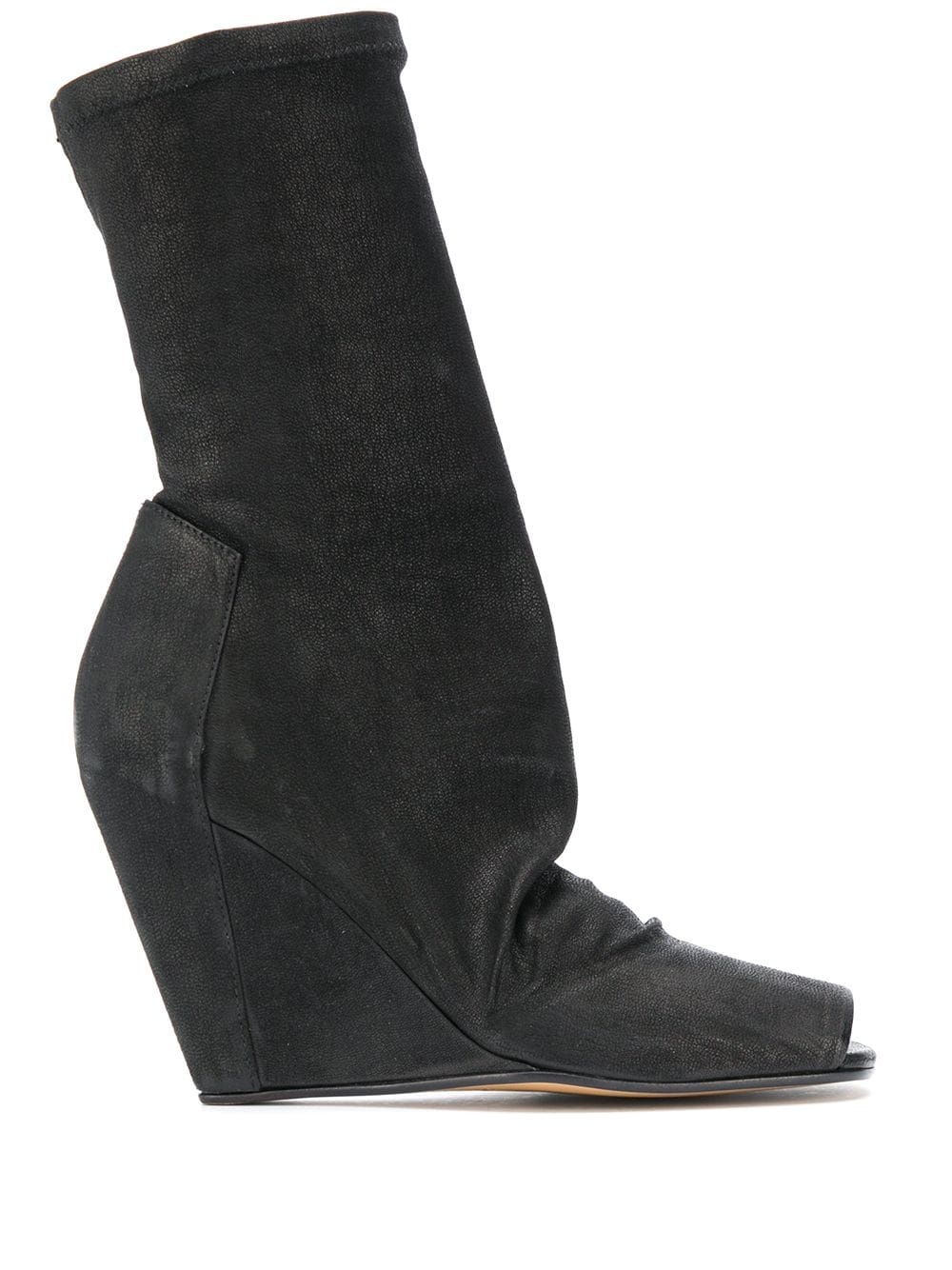 open-toe wedge boots - 1