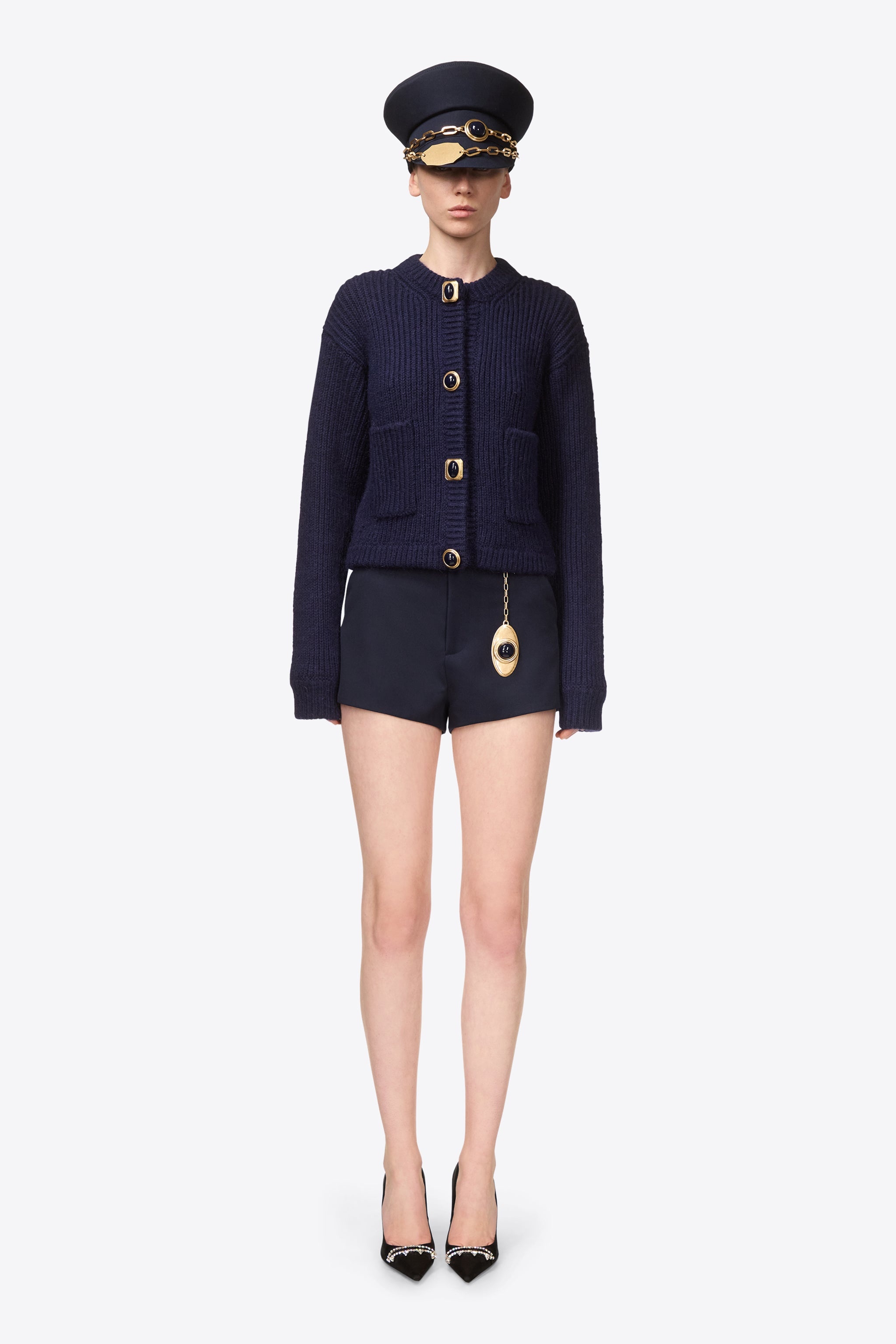 GEMSTONE BUTTON KNIT CARDIGAN - 3