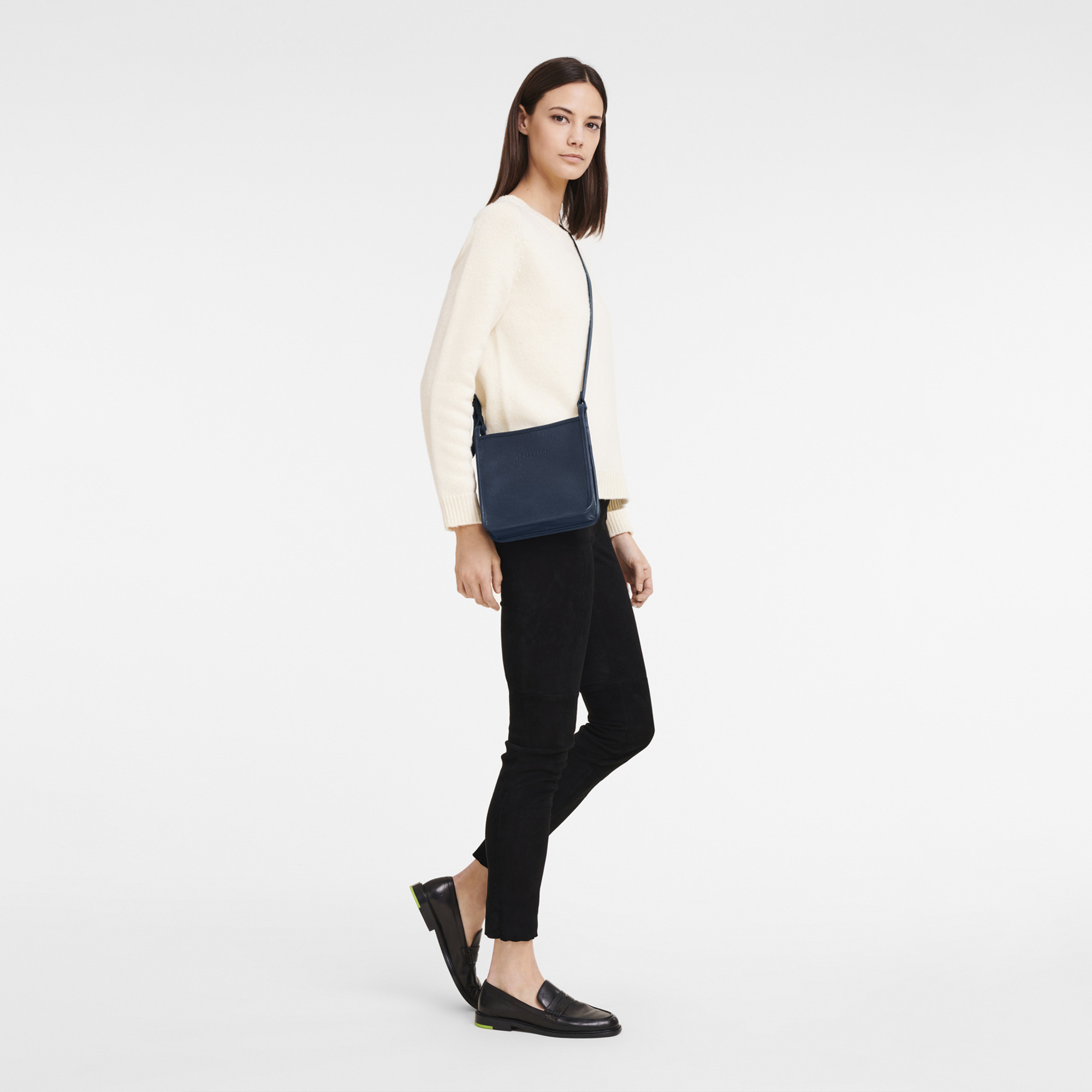 Le Foulonné S Crossbody bag Navy - Leather - 2