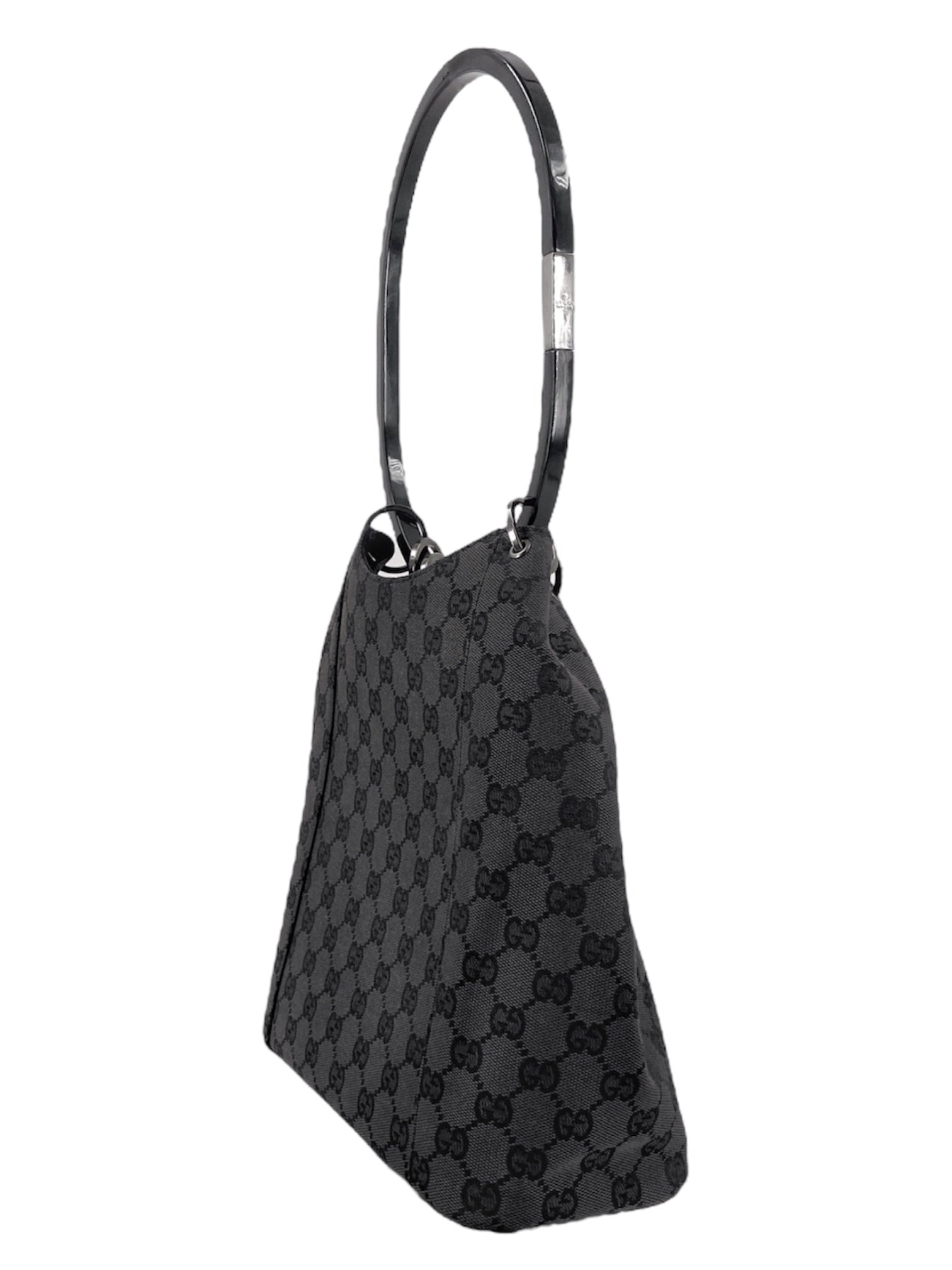 Gucci Fall 1999 Tom Ford Large Black Monogram Bucket Acrylic Ring Bag - 5