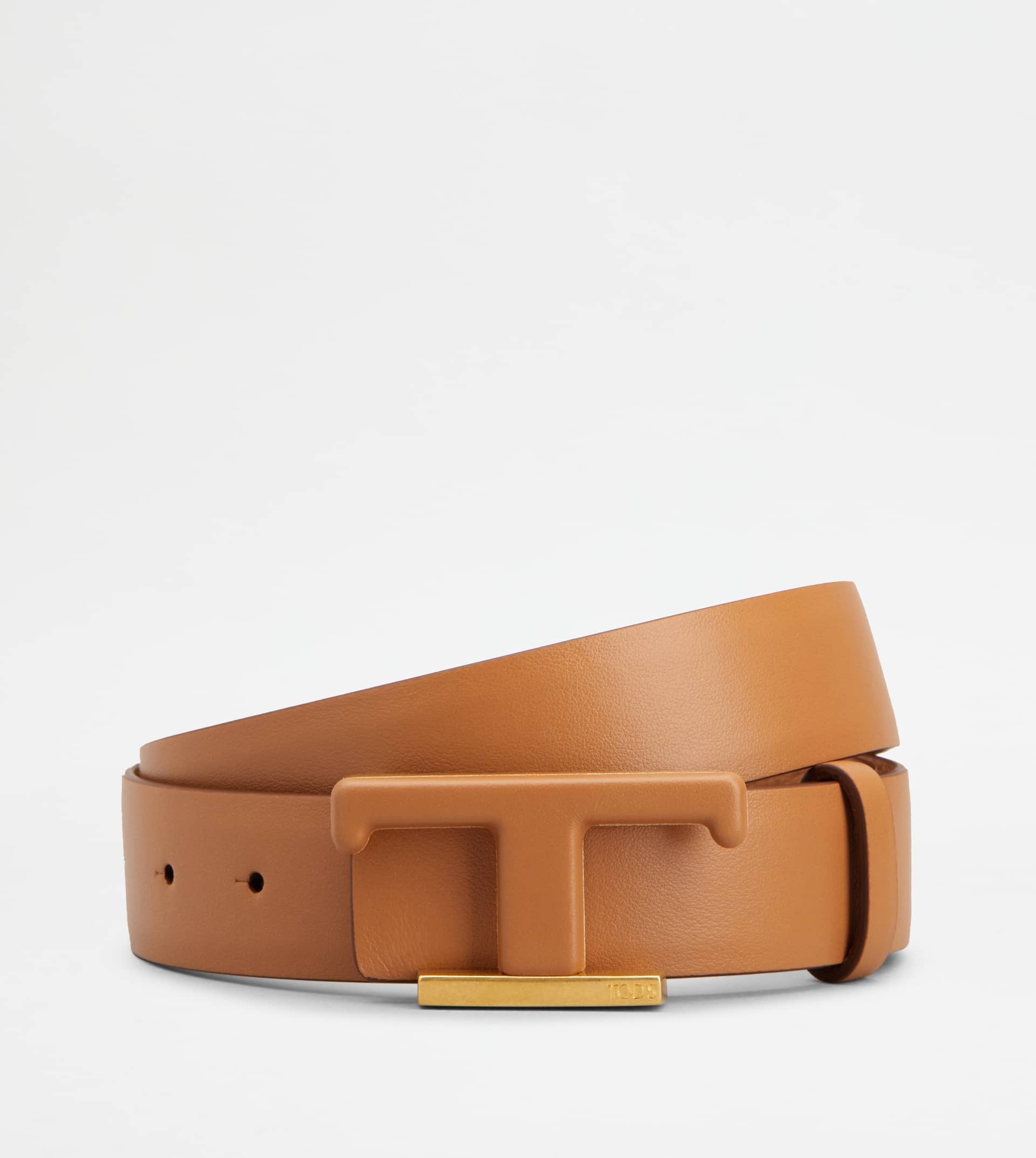 REVERSIBLE BELT IN LEATHER - BROWN - 1