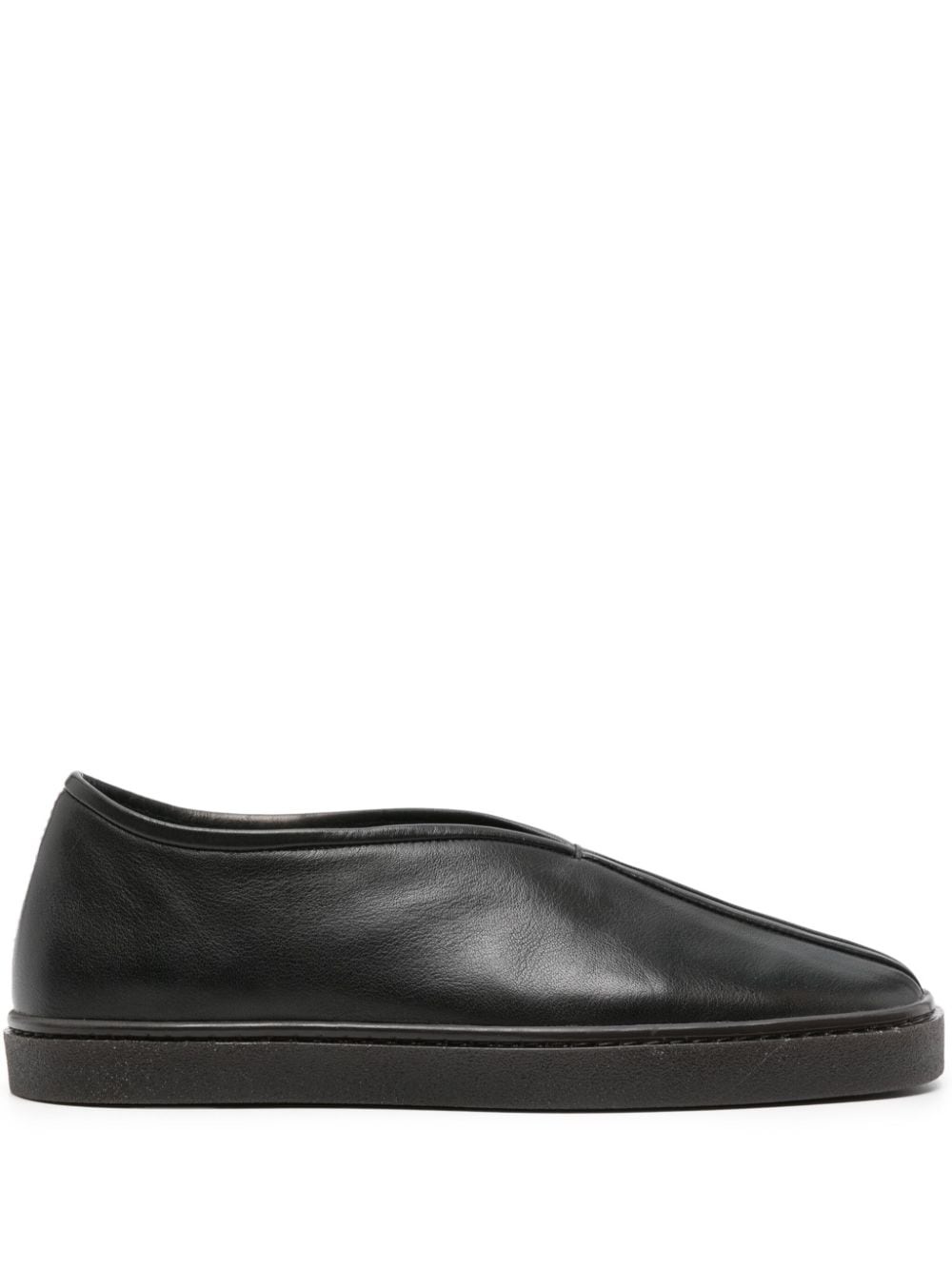Piped leather sneakers - 1