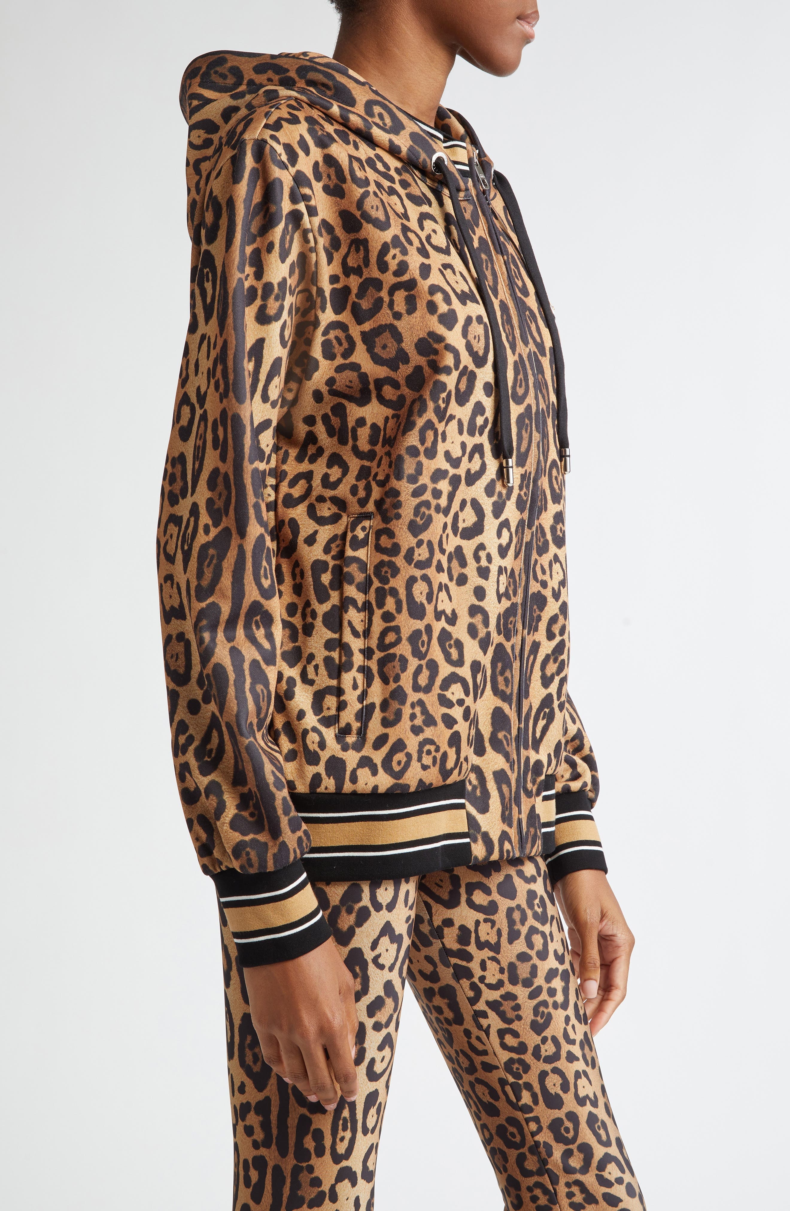 Dolce&Gabbana Leopard Print Logo Bra Top at Nordstrom - 4