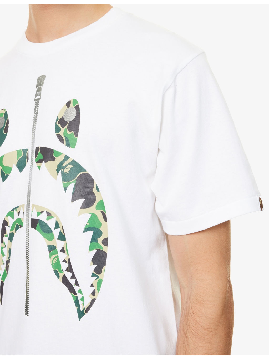 Camo-Shark Crewneck Cotton-Jersey T-Shirt - 5
