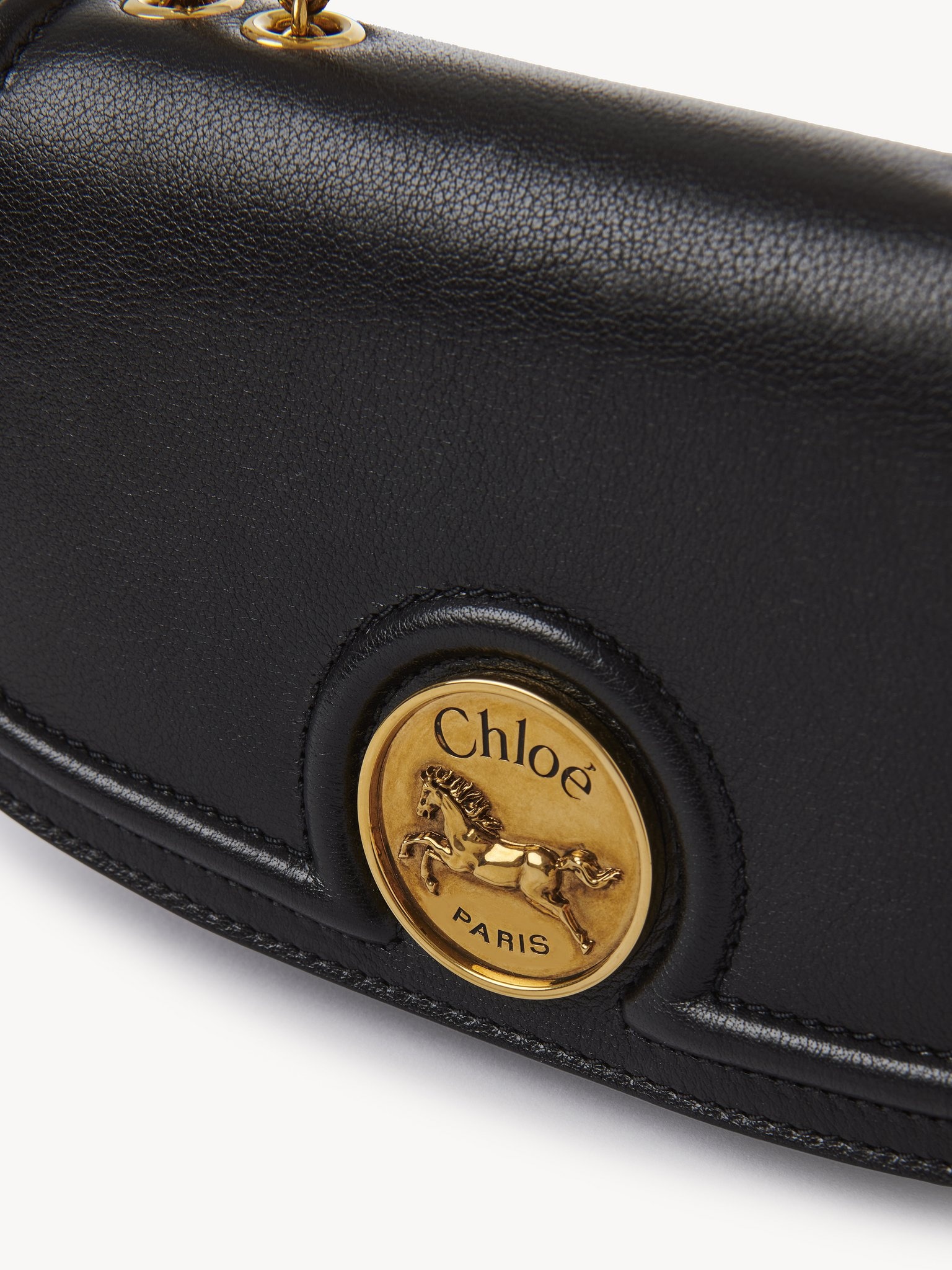 HORSE MEDAL CROSSBODY BAG IN GRAINED LEATHER - 6