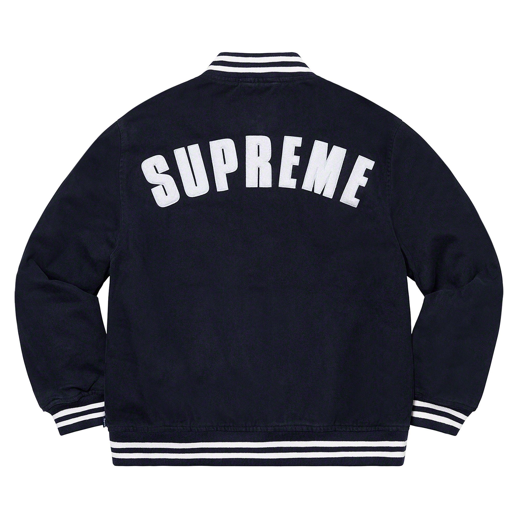 Supreme x New Era x MLB Varsity Jacket 'Navy' - 2