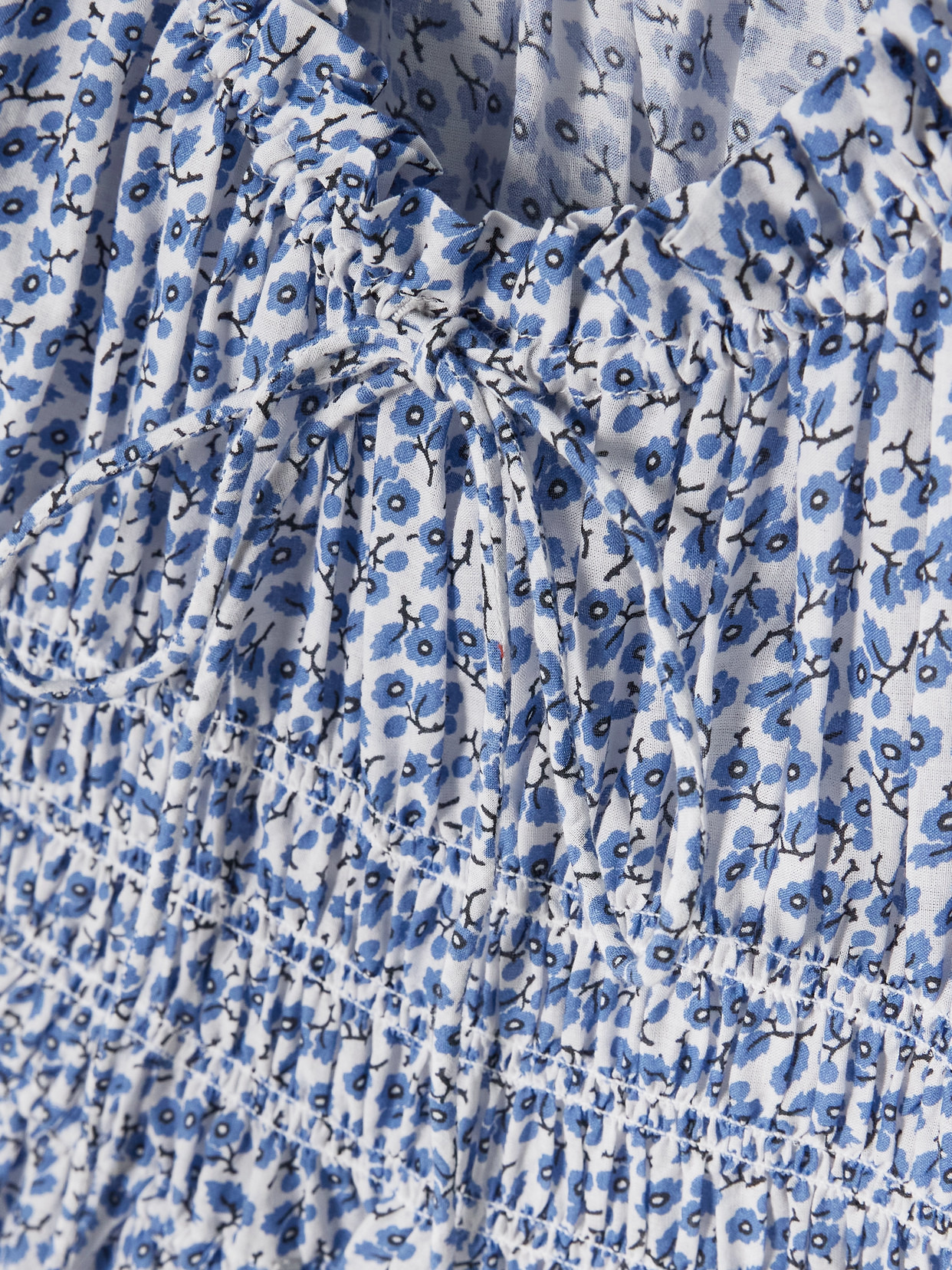 Ischia Shirred Floral-print Organic Cotton-voile Midi Dress - 4