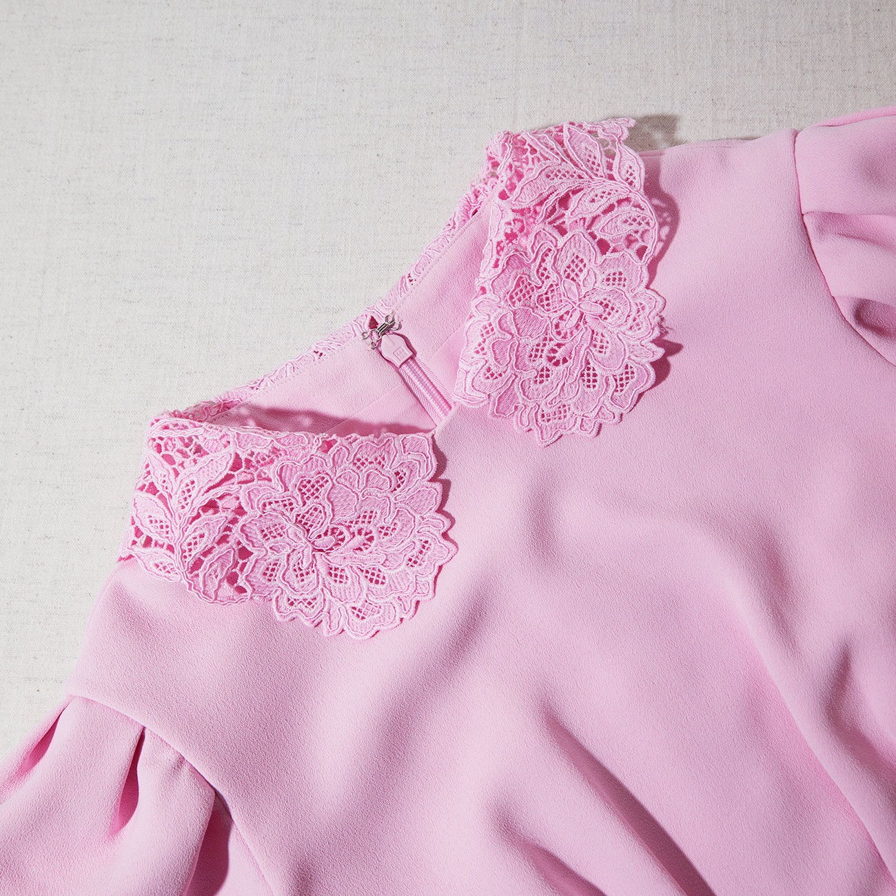 Pink Heavy Crepe Midi Dress - 6