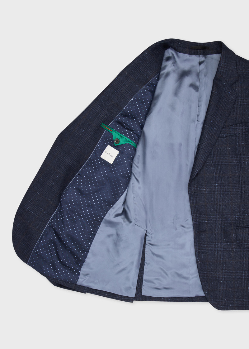Navy Check 'Silk Air' Blazer 4