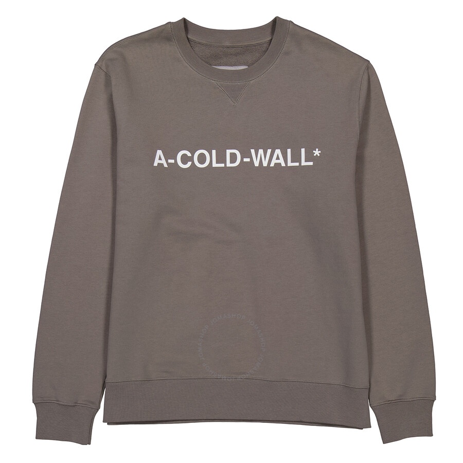 A Cold Wall Men's Mid Grey Essential Logo Crew Sweater - 1