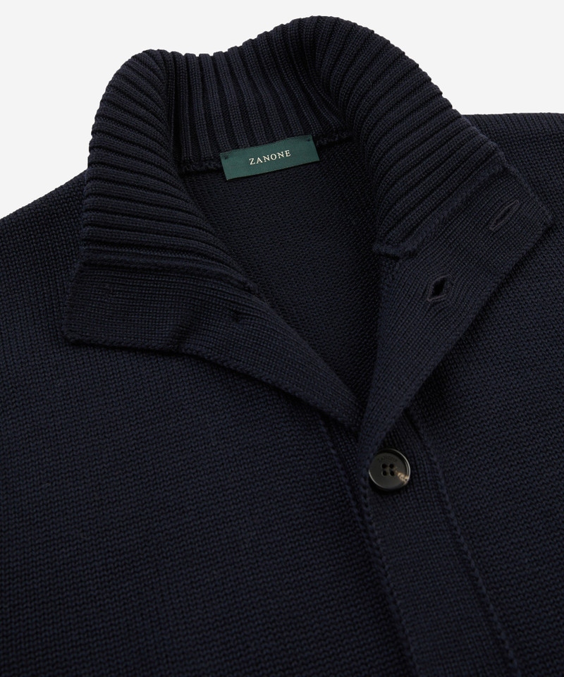 Slim-fit merino wool Bomber cardigan 6