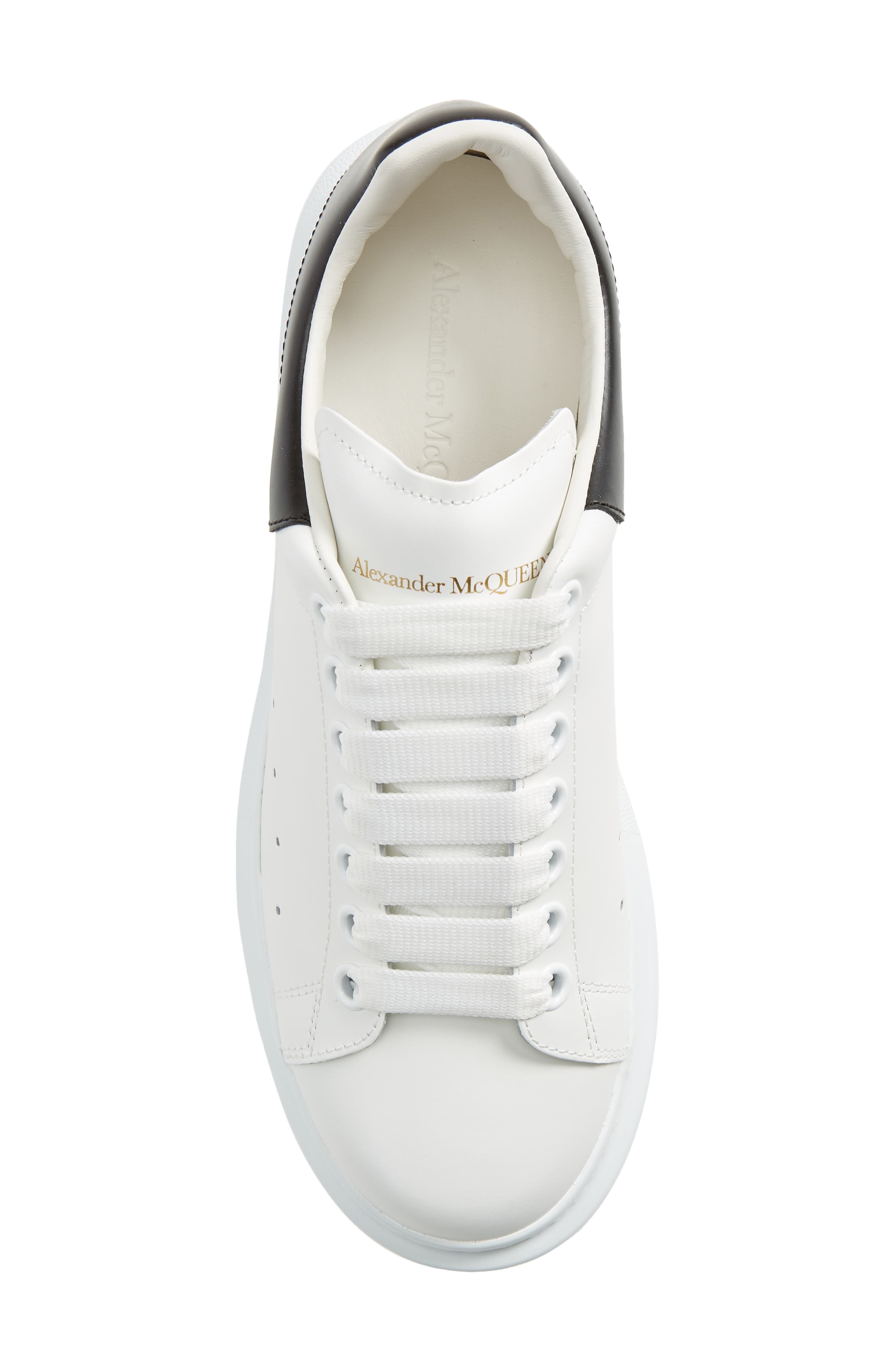 McQueen Oversize Sneaker in White/Black at Nordstrom - 5