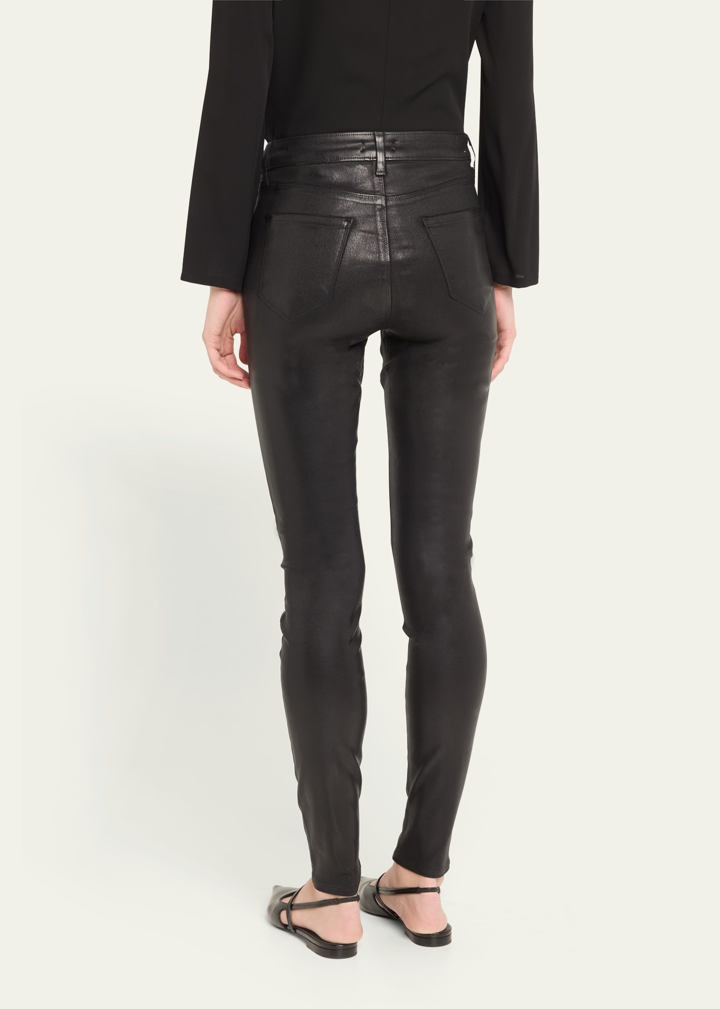 Marguerite Coated Modal Denim High-Rise Skinny Jeans - 3