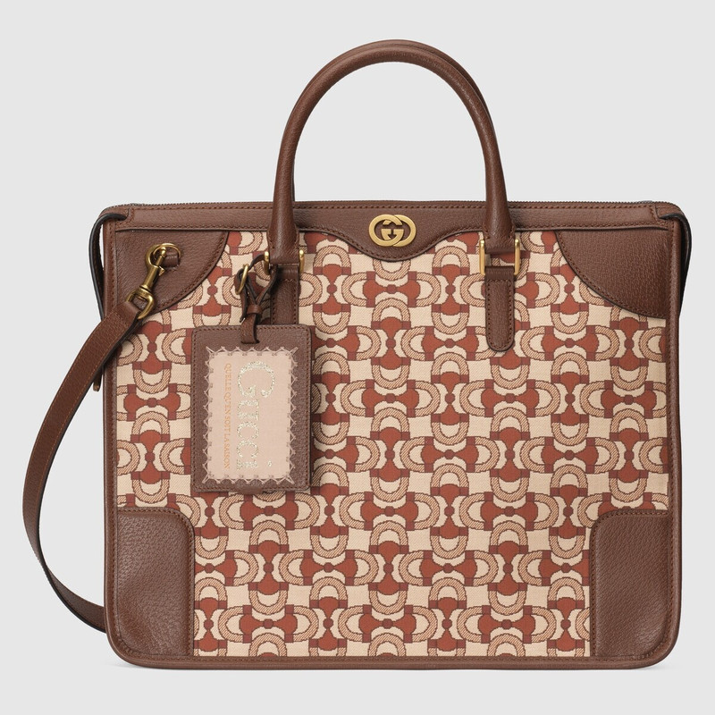 Interlocking G Horsebit jacquard briefcase 1