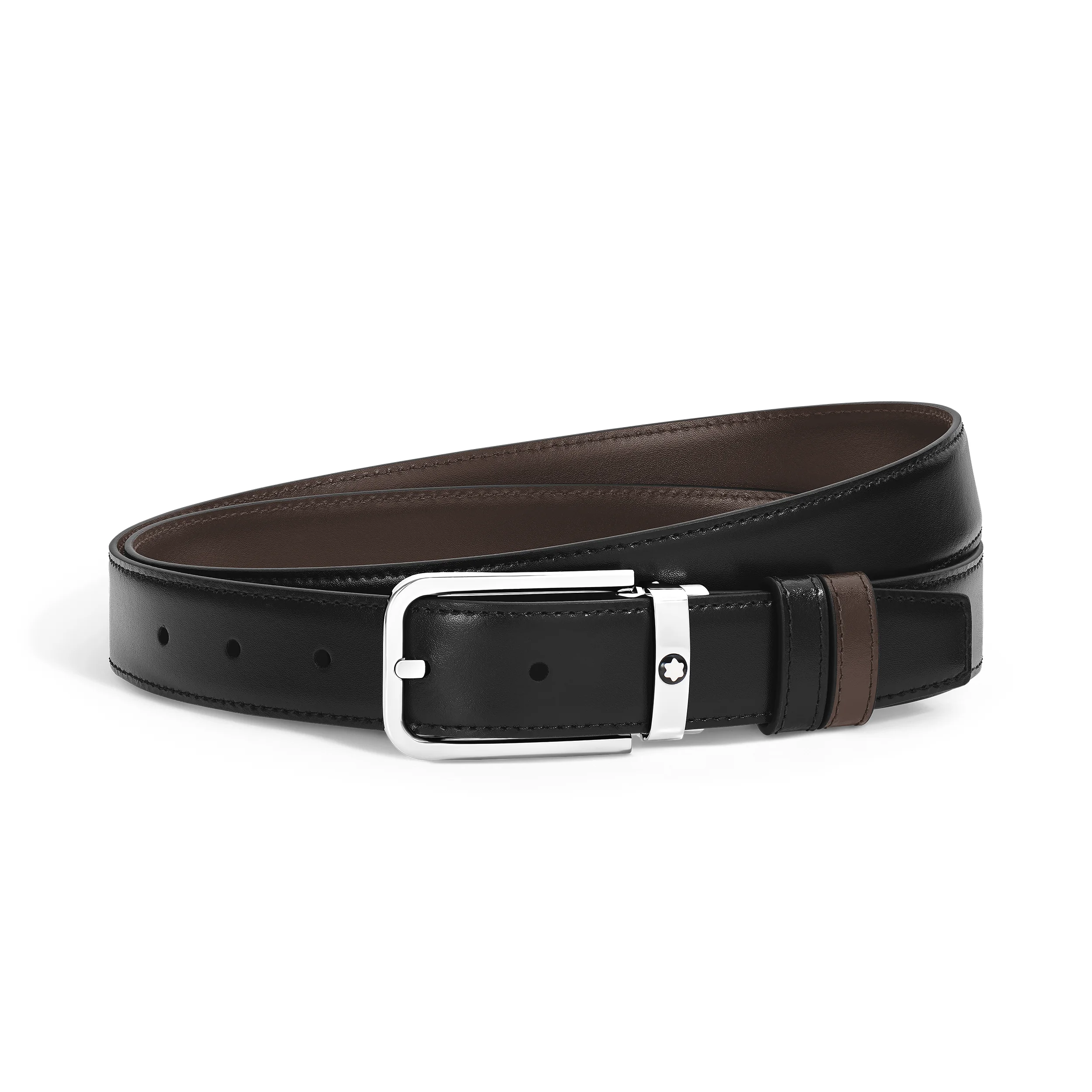 30 MM REVERSIBLE BELT IN MEISTERSTÜCK LEATHER WITH RECTANGULAR BUCKLE - 1