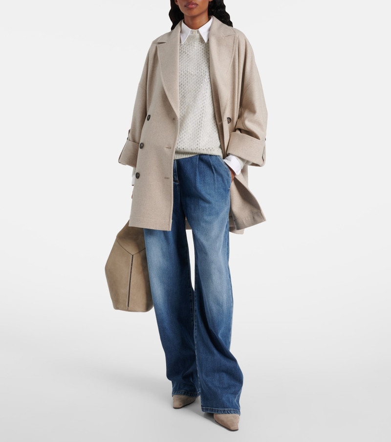 Brunello Cucinelli 80 Monili suede slingback pumps outlook