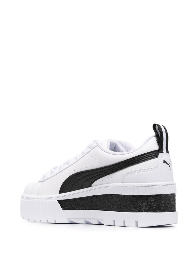 colour-block calf-leather trainers 3