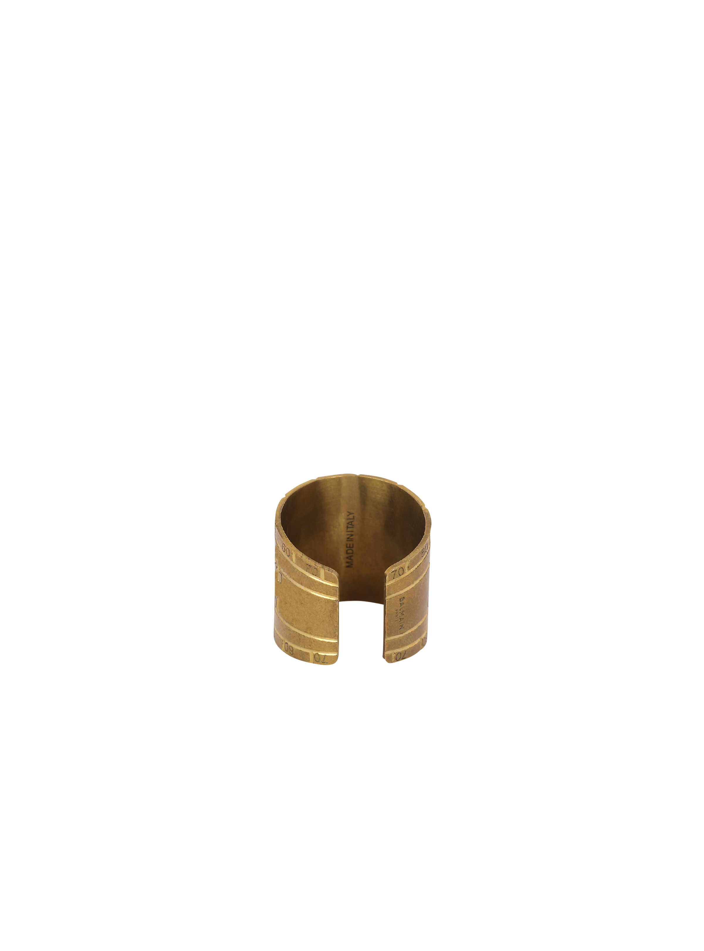 Zodiaque ring in engraved brass - 4