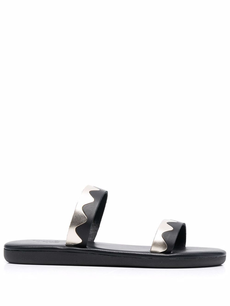 Paralia zigzag-band leather sandals 1