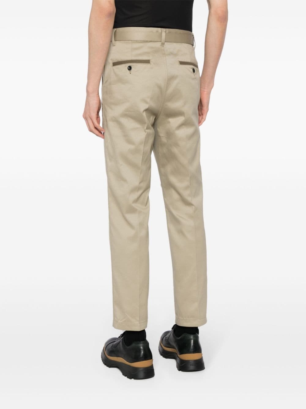 belted chino trousers - 4