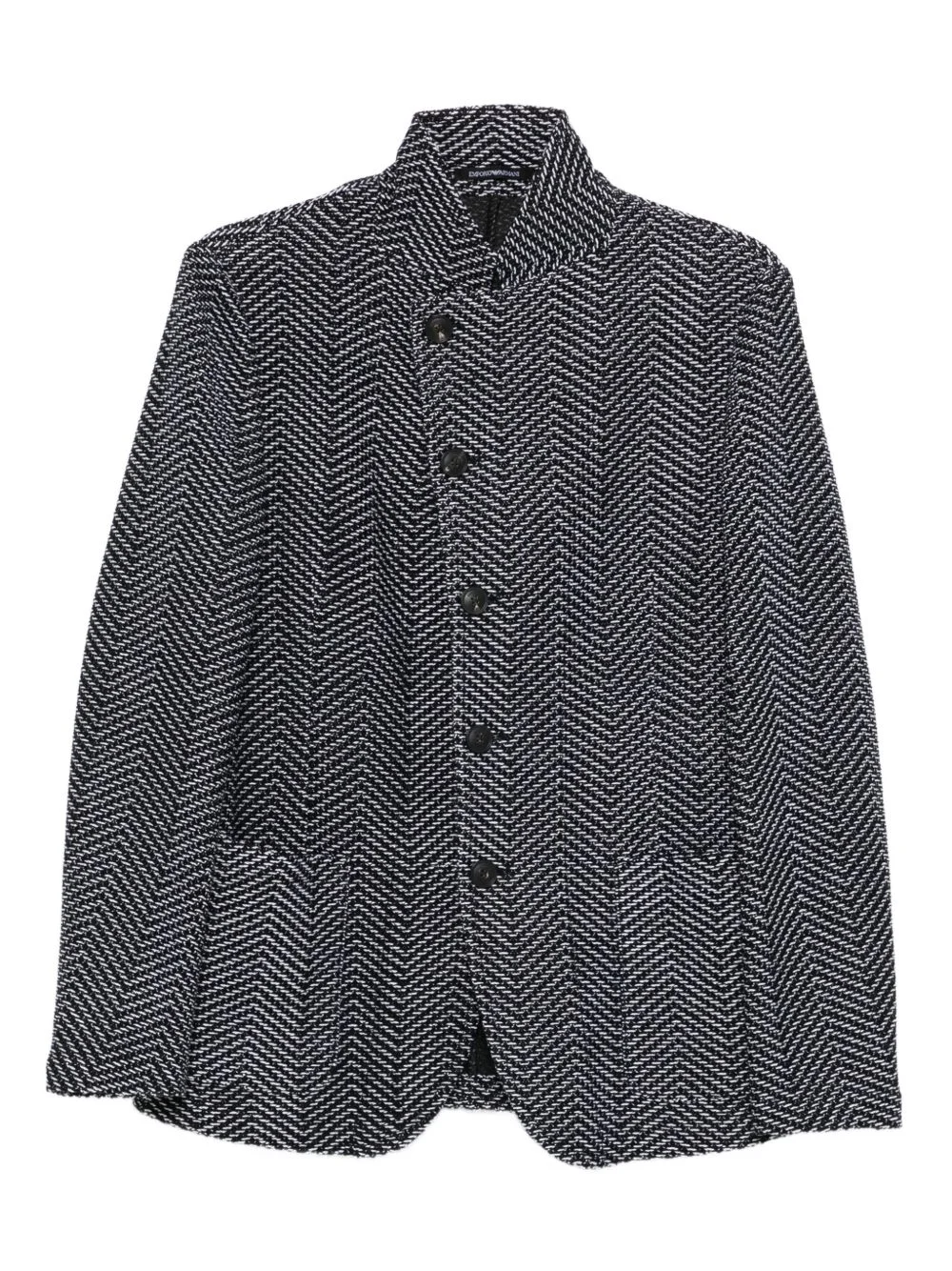 zigzag-pattern jacket - 1