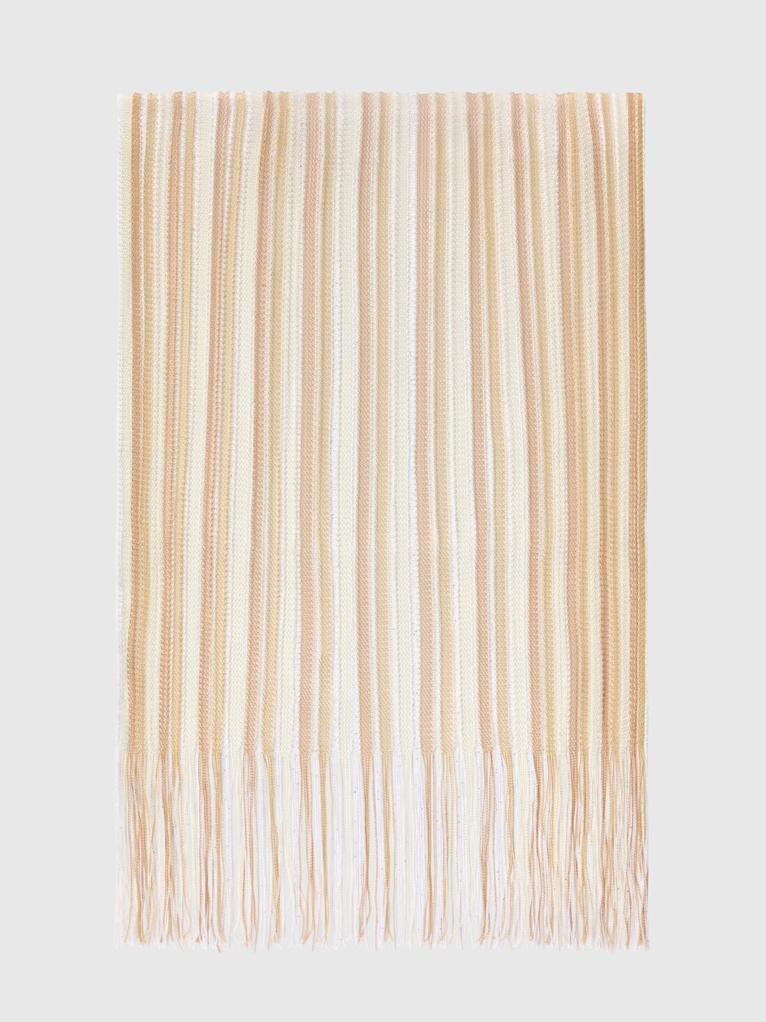 Striped scarf with fringes - 1