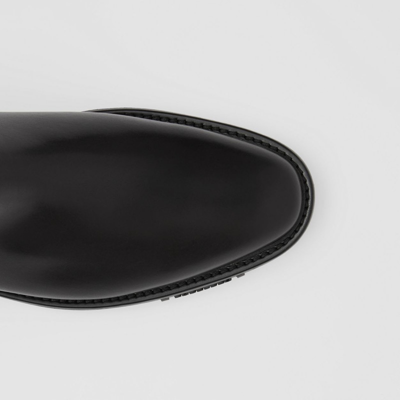 Logo Detail Leather Chelsea Boots 3