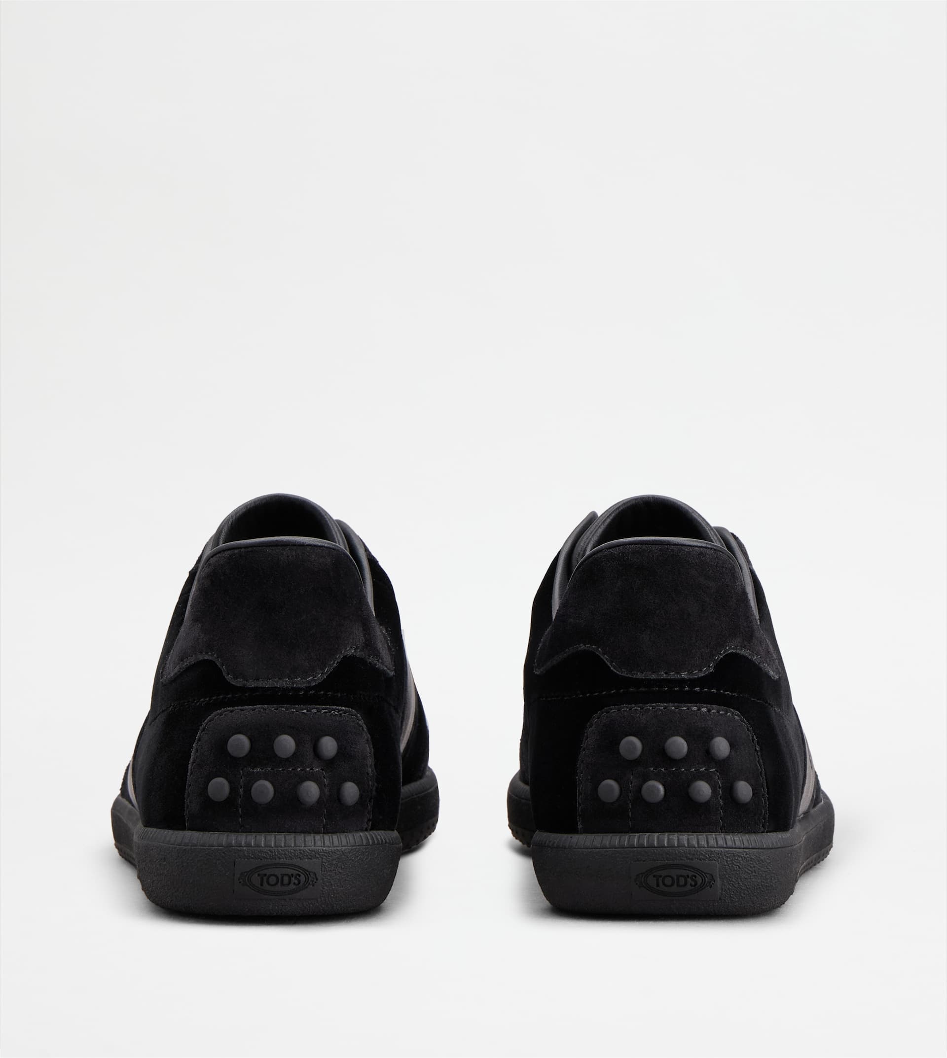 TOD'S TABS SNEAKERS IN FABRIC AND SUEDE - BLACK - 2