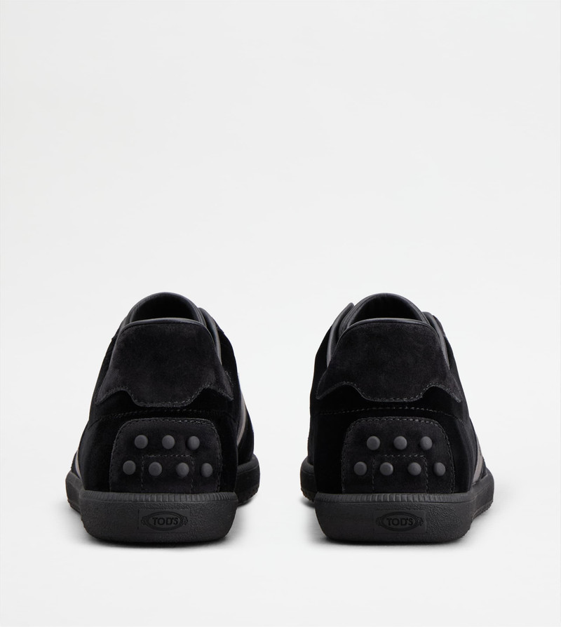 Tod's TOD'S TABS SNEAKERS IN FABRIC AND SUEDE - BLACK outlook