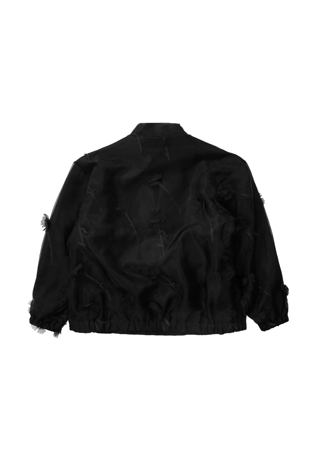Simone Rocha Carnation Organza Cagoule Jacket Black - 2