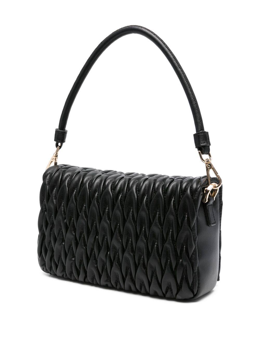 quilted logo-lettering shoulder bag - 3