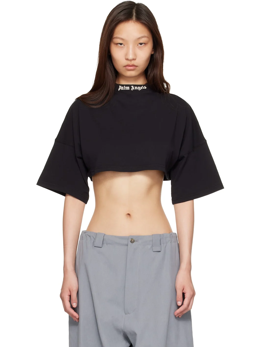 Black Back Curved Logo Mini T-shirt - 1