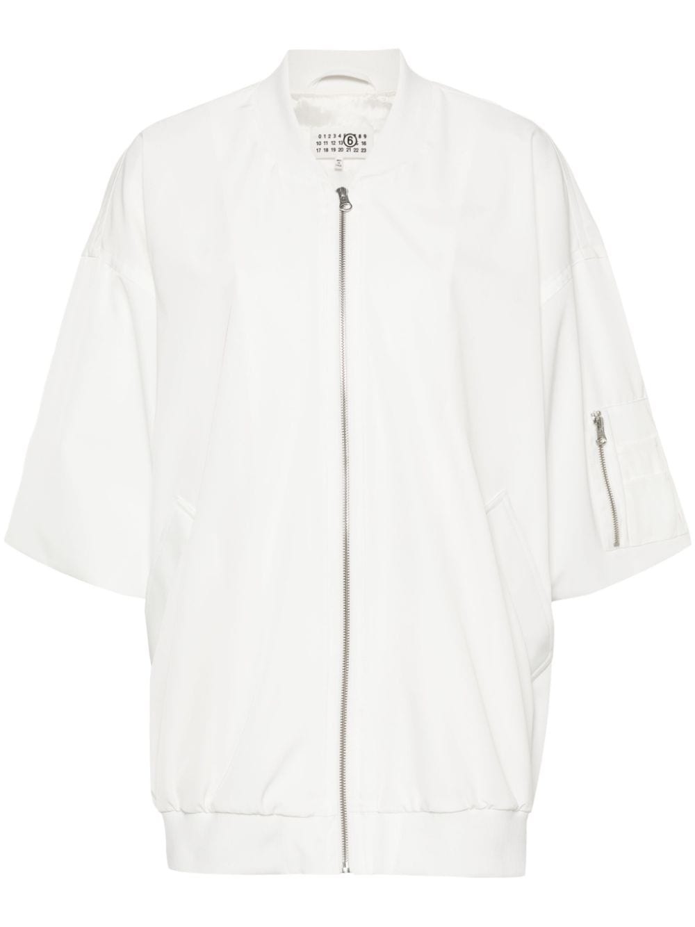 short-sleeve bomber jacket - 1
