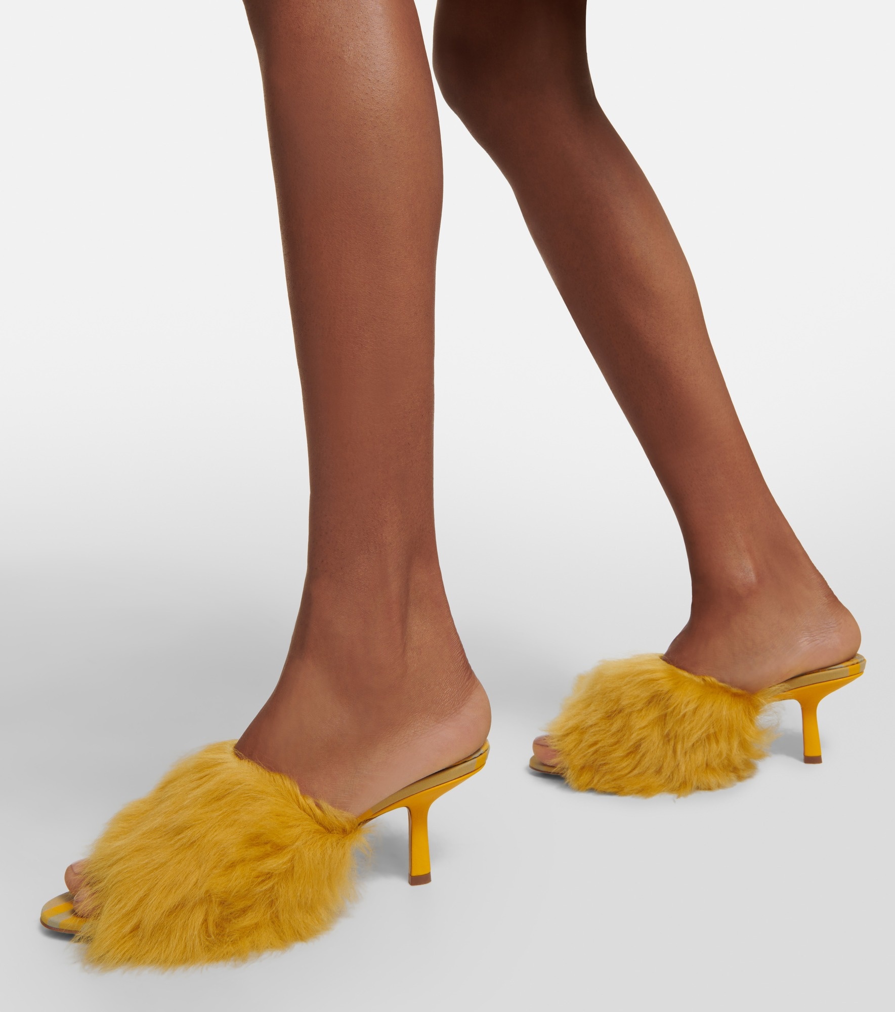 Jackie shearling and leather mules - 3