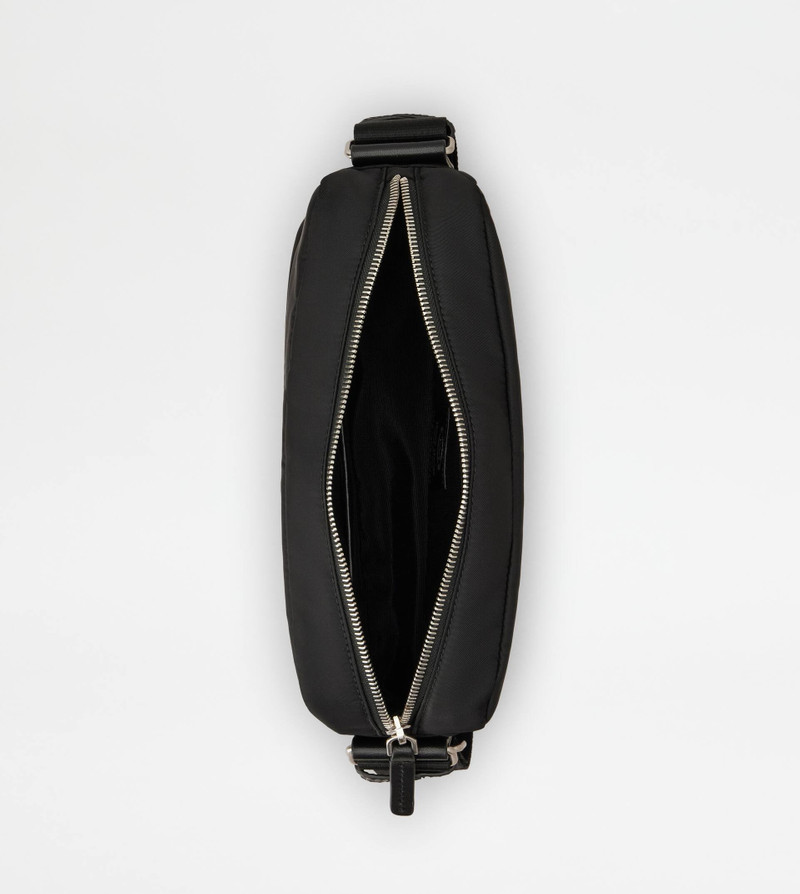 CAMERA BAG IN FABRIC AND LEATHER MINI - BLACK 4