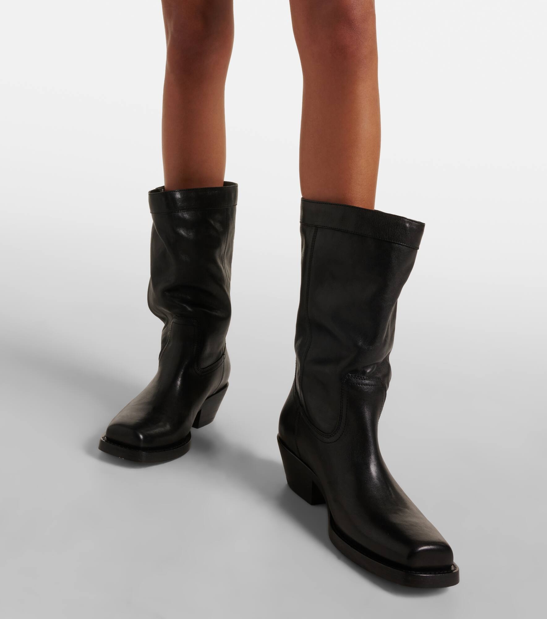 Ademe leather cowboy boots - 7